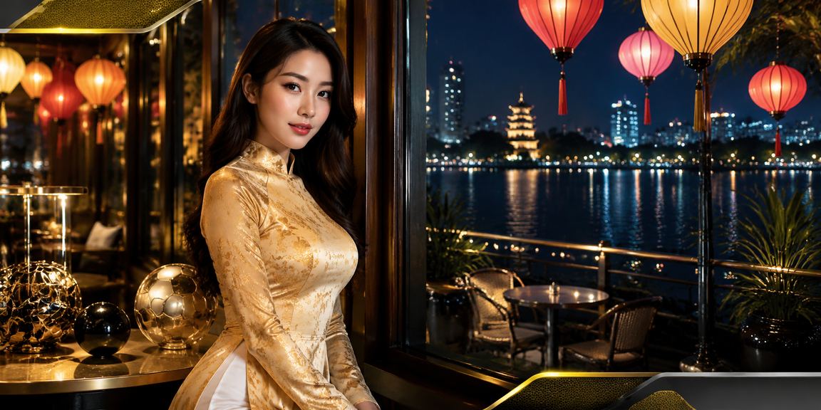 Người chơi cá cược thể thao tại Hà Nội mặc áo dài truyền thống